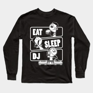 Eat Sleep DJ - Disc Jockey Funny DeeJay Gift design Long Sleeve T-Shirt